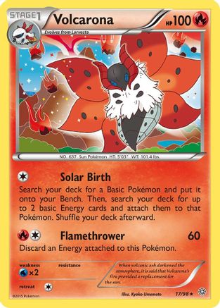 Volcarona (17) 17/98 - XY  Ancient Origins Holofoil