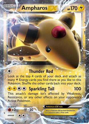 Ampharos EX 27/98 - XY  Ancient Origins Holofoil