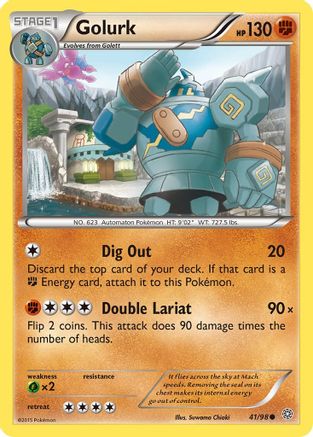 Golurk (41) 41/98 - XY  Ancient Origins Reverse Holofoil
