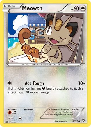 Meowth 61/98 - XY  Ancient Origins