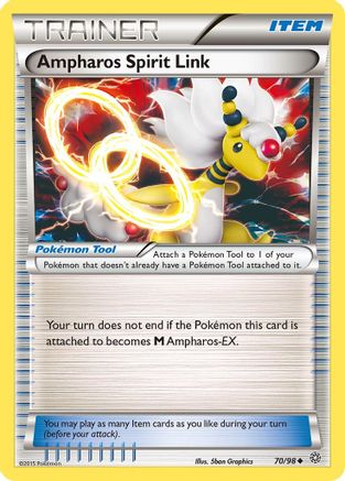 Ampharos Spirit Link 70/98 - XY  Ancient Origins Reverse Holofoil
