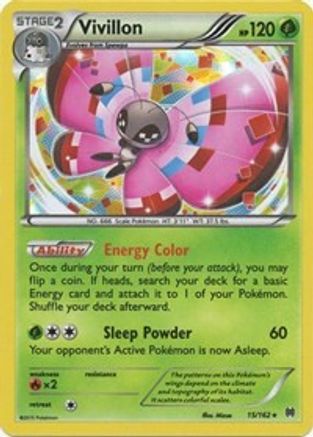 Vivillon 15/162 - XY  BREAKthrough Reverse Holofoil