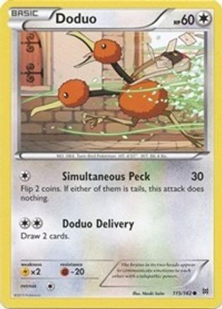 Doduo (115) 115/162 - XY  BREAKthrough Reverse Holofoil