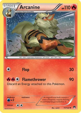 Arcanine 11/122 - XY  BREAKpoint Reverse Holofoil