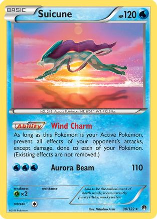 Suicune 30/122 - XY  BREAKpoint Reverse Holofoil
