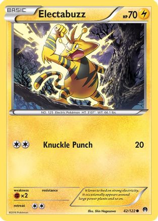 Electabuzz 42/122 - XY  BREAKpoint Reverse Holofoil