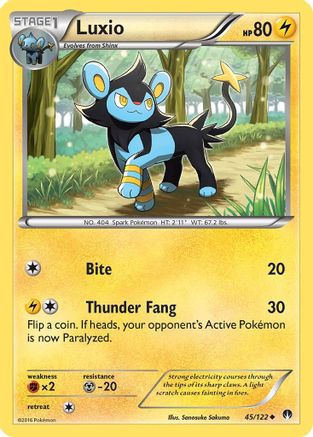 Luxio 45/122 - XY  BREAKpoint Reverse Holofoil