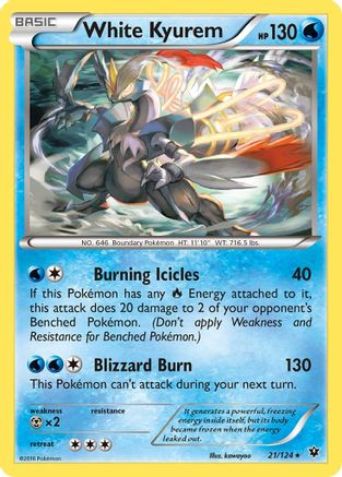 White Kyurem 21/124 - XY  Fates Collide Holofoil