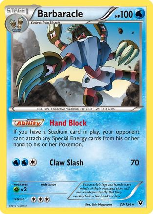 Barbaracle 23/124 - XY  Fates Collide Reverse Holofoil