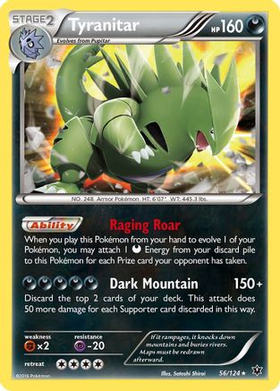 Tyranitar 56/124 - XY  Fates Collide Holofoil