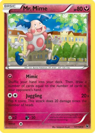 Mr. Mime 67/124 - XY  Fates Collide Reverse Holofoil