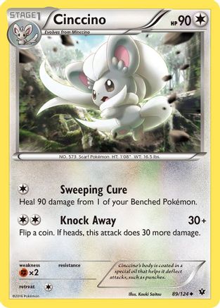 Cinccino (89) 89/124 - XY  Fates Collide Reverse Holofoil