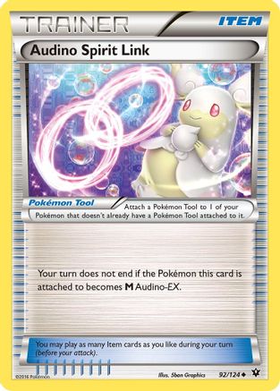 Audino Spirit Link 92/124 - XY  Fates Collide Reverse Holofoil