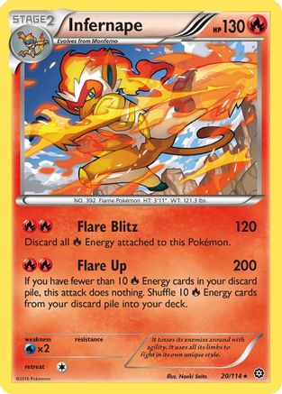 Infernape 20/114 - XY  Steam Siege Reverse Holofoil