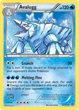 Avalugg 37/114 - XY  Steam Siege Reverse Holofoil