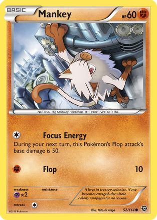 Mankey 52/114 - XY  Steam Siege