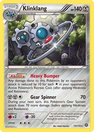 Klinklang 73/114 - XY  Steam Siege Holofoil