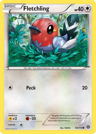 Fletchling 94/114 - XY  Steam Siege Reverse Holofoil