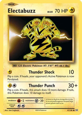 Electabuzz 41/108 - XY  Evolutions Reverse Holofoil