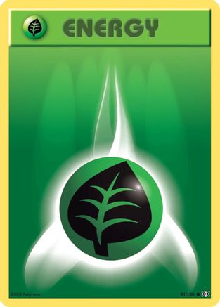 Grass Energy 91/108 - XY  Evolutions Reverse Holofoil