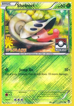 Shelmet - 8/111 (Pokemon League) [3rd Place] 8 - League & Championship Cards Reverse Holofoil