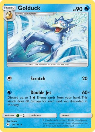 Golduck 29/149 - SM Base Set Reverse Holofoil
