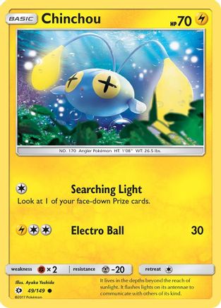 Chinchou 49/149 - SM Base Set Reverse Holofoil
