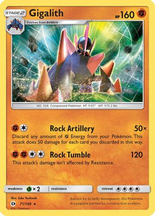 Gigalith 71/149 - SM Base Set Reverse Holofoil
