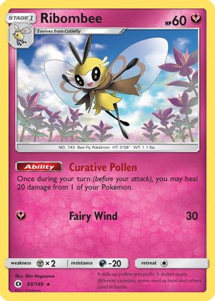 Ribombee 93/149 - SM Base Set Holofoil