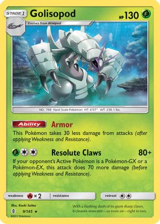 Golisopod 9/145 - SM  Guardians Rising Holofoil