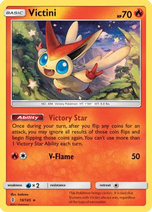 Victini 10/145 - SM  Guardians Rising Reverse Holofoil