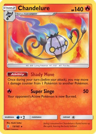 Chandelure 13/145 - SM  Guardians Rising Holofoil