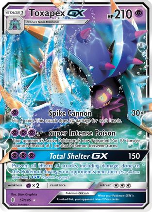 Toxapex GX 57/145 - SM  Guardians Rising Holofoil