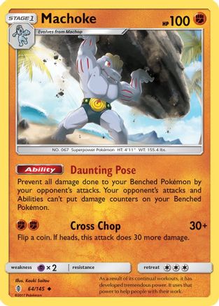 Machoke 64/145 - SM  Guardians Rising Reverse Holofoil