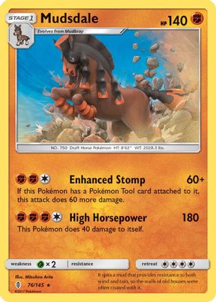 Mudsdale 76/145 - SM  Guardians Rising Reverse Holofoil