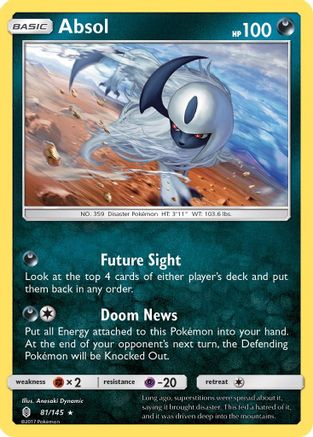 Absol 81/145 - SM  Guardians Rising Reverse Holofoil