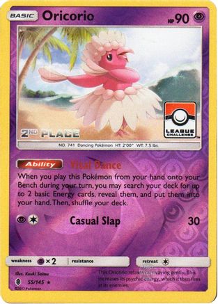 Oricorio - 55/145 (League Challenge) [2nd Place] 55 - League & Championship Cards Reverse Holofoil