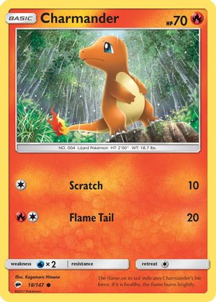 Charmander 18/147 - SM  Burning Shadows