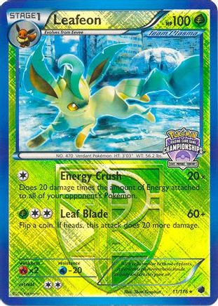 Leafeon - 11/116 (State Championships) 11 - League & Championship Cards Reverse Holofoil