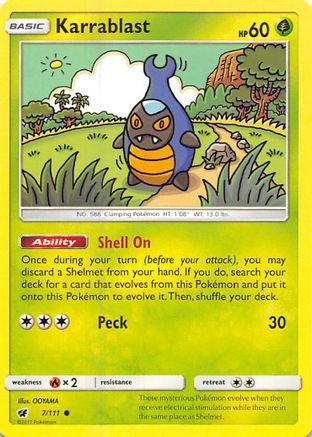 Karrablast 7/111 - SM  Crimson Invasion Reverse Holofoil