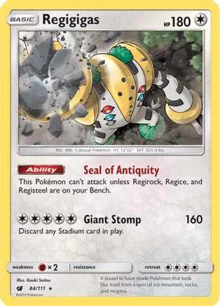 Regigigas 84/111 - SM  Crimson Invasion Holofoil