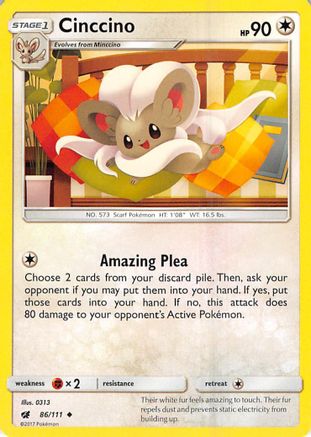 Cinccino 86/111 - SM  Crimson Invasion