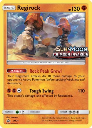 Regirock - SM74 (Prerelease) SM74/248 - SM Promos Holofoil