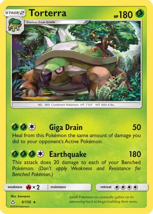 Torterra 9/156 - SM  Ultra Prism Reverse Holofoil