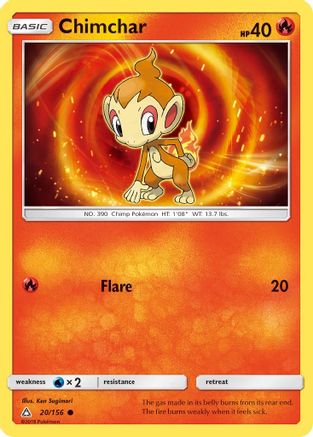 Chimchar (20) 20/156 - SM  Ultra Prism Reverse Holofoil