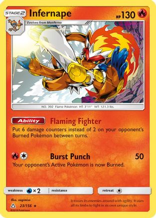 Infernape 23/156 - SM  Ultra Prism Holofoil