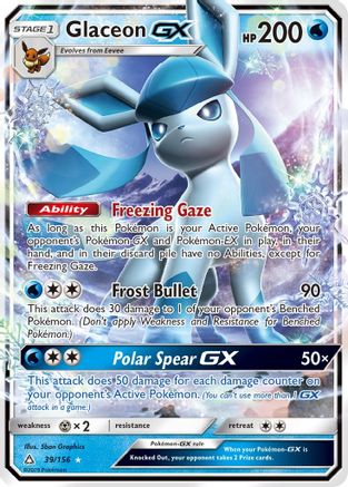 Glaceon GX 39/156 - SM  Ultra Prism Holofoil