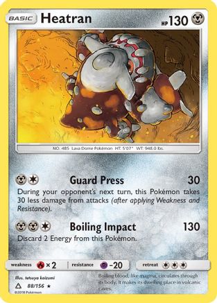 Heatran 88/156 - SM  Ultra Prism Reverse Holofoil