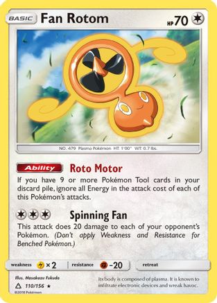 Fan Rotom 110/156 - SM  Ultra Prism