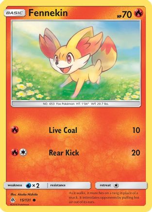 Fennekin (15) 15/131 - SM  Forbidden Light Reverse Holofoil